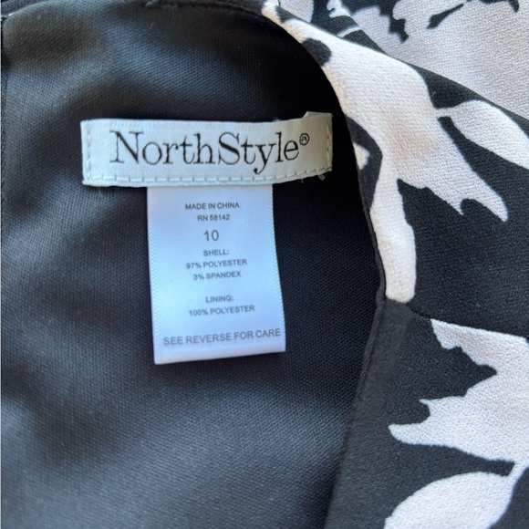 Cascading Floral Fit-and-Flare Dress, Universally Flattering, Back Zip - Picture 5 of 9